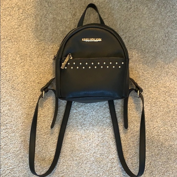 Jones New York Handbags - Vegan Black Studded Backpack